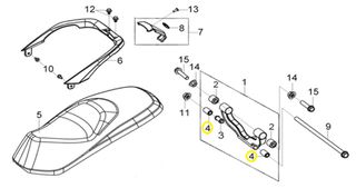 Συνεμπλόκ Βάσης Κινητήρα Sym HD.300i E5 2021-2022 50357-HMA-000
