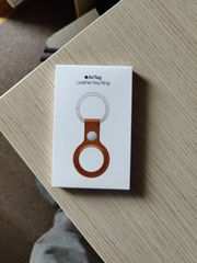 Apple AirTag Leather Key Ring Saddle Brown-thumb-1