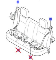 ΖΩΝΗ ΑΣΦΑΛΕΙΑΣ ΔΕΞΙΑ/ΑΡΙΣΤΕΡΑ FORD RANGER 2002-2011