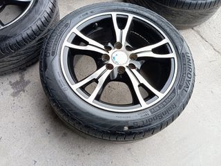 Ζαντολάστιχα αλουμινίου τετράδα 15R 4x100 και 4x114-  6.5 ιντσες 195/50/15 λάστιχα με διπλό καρέ