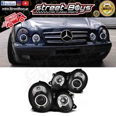 ΜΠΡΟΣΤΑ ΦΑΝΑΡΙΑ ΜΑΥΡΑ ANGEL EYES MERCEDES BENZ CLK W208 (1997-2002) | Street Boys - Car Tuning Shop |