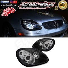 ΜΠΡΟΣΤΑ ΦΑΝΑΡΙΑ ΜΑΥΡΑ ANGEL EYES MERCEDES BENZ SLK R170 (1996-2004) | Street Boys - Car Tuning Shop |