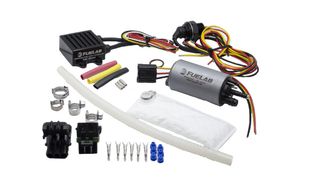 Fuelab 500lph In-Tank Brushless Fuel Pump with 9mm Barb and 6mm Barb Siphon 72002 Controller 74101 Feed Thru Pre-Filter Wire Lead Harness