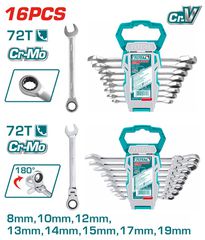 TOTAL 2 ΣΕΤ ΕΠΑΓΓ. ΓΕΡΜ/ΓΩΝΑ ΚΑΣΤΑΝΙΑΣ ΙΣΙΑ & ΣΠΑΣΤΑ 16ΤΕΜ / 8 - 19mm (THT103RK166)