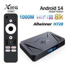 X96q PRO+ 8Core 8K Android TV 4/32G Box Android 14 Allwinner H728 Chip 8Core Very fast – EU Plug