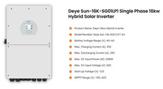 ecosolar.gr MPPT Inverter DEYE SUN-16K-SG01LP1-EU 16 KW Μονοφασικό  ,  Low Voltage Battery , 48V