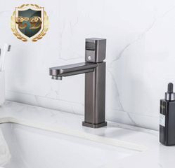 Βρύση Μπάνιου Αλουμινίου,Ανάμεικτη Μπαταρία Νιπτήρα Γκρι