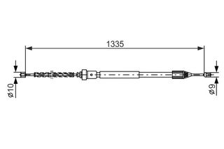 Ντίζα, φρένο ακινητοποίησης BOSCH 1 987 477 783