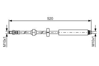 Ελαστικός σωλήνας φρένων BOSCH 1 987 481 436