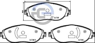Σετ τακάκια, δισκόφρενα  PRIME LINE BREMBO P85166