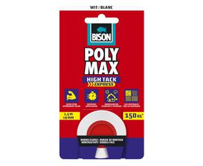 ΤΑΙΝΙΑ ΔΙΠΛΗΣ ΟΨΗΣ POLYMAX HIGH TACK ΛΕΥΚΗ 19mmx1.5m BISON 7004399