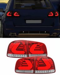 ΦΑΝΑΡΙΑ ΠΙΣΩ LED Taillights Vw Touareg 7L 02-10 CarDNA LedBar Red/Crystal