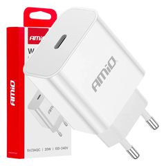 ΦΟΡΤΙΣΤΗΣ ΚΙΝΗΤΟY ΟΙΚΙΑΚΗ ΠΡΙΖΑ 1ΘΥΡΑ USB-C 20W 5V/3AQC ΛΕΥΚΟΣ ΑΜΙΟ - 1 ΤΕΜ.