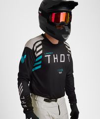 Μπλούζα MX THOR  LAUNCHMODE Zone Jersey Black/Sand-thumb-1
