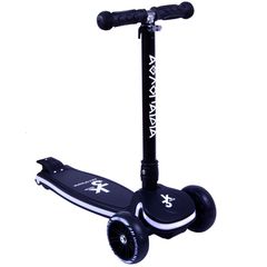 Simple Scooters 2024 ΑΘΛΟΠΑΙΔΙΑ 3τροχο Πατίνι (Scooter) αναδιπλούμενο με φωτιζόμενη βάση και ροδάκια – Μαύρο