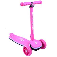 Πατίνια Απλά 2024 ΑΘΛΟΠΑΙΔΙΑ 3τροχο Πατίνι (Scooter) αναδιπλούμενο με φωτιζόμενη βάση και ροδάκια – ΡΟΖ