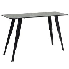Κονσόλα Lifo pakoworld MDF ανθρακί cement-μαύρο 120x40x75εκ