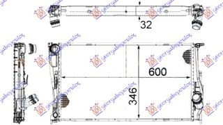 ΨΥΓΕΙΟ ΝΕΡΟΥ 3.0 (135i) ΒΕΝΖ. ΜΗΧΑΝ. - 2.0 (116D-118D-120D-123D) ΠΕΤΡΕΛ. ΜΗΧ/ΑΥΤΟ (600x340x32) 1 TUBES (MAHLE BEHR PREMIUM LINE) για BMW SERIES 3 (E92/93) COUPE/CABRIO 07-11