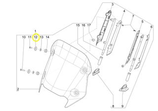 Ροδέλα Βίδας Μπαμπρίζ Aprilia SR Compact GT 125 Cbs E5 2021-2023 (EMEA) RP8MD510 674070