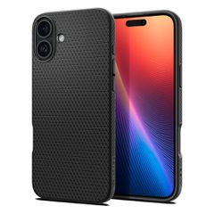 Θήκη Spigen Liquid Air Back Cover Σιλικόνης για iPhone 16 Plus - Matte Black
