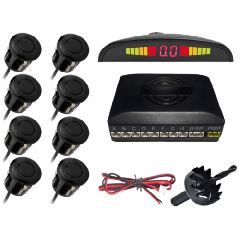 ELSER PARKING SENSOR SYSTEM ΣΕ ΜΑΥΡΟ ΧΡΩΜΑ ΜΕ 8 ΑΙΣΘΗΤΗΡΕΣ ΚΑΙ ΟΘΟΝΗ - 1 τεμ.