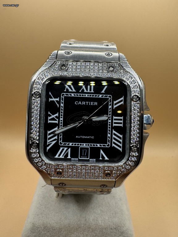 Cartier Sandos 40’ Automatic Diamonds 3A+ Quality Replica