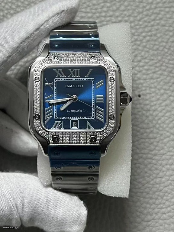 Cartier Sandos 40’ Automatic Diamonds 3A+ Quality Replica