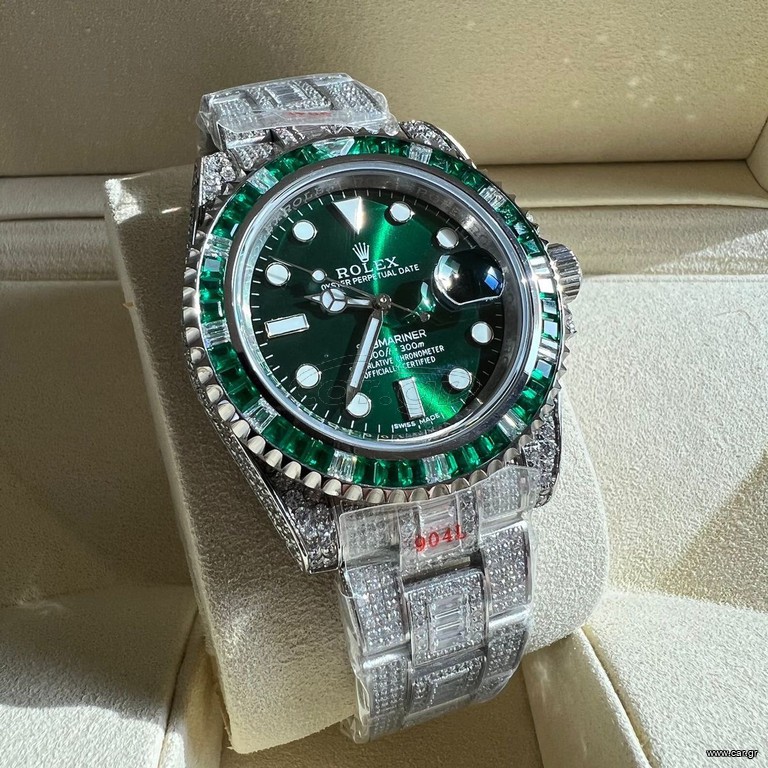 Rolex Submariner Hulk icedout bustdown Superclone Αντιγραφο
