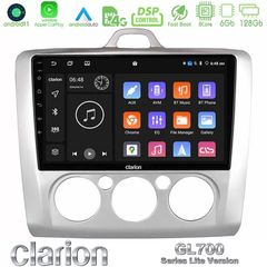 Clarion GL700 Lite Series 8Core Android11 6+128GB Ford Focus Manual AC Navigation Multimedia Tablet 9" Με Carplay & Android Auto