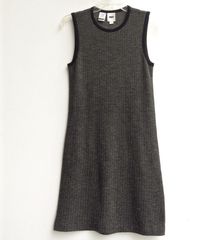 DKNY Herringbone Tweed Knit Sleeveless Dress, US Made - Μάλλινο Πλεκτό Φόρεμα Ψαροκόκκαλο - Size S