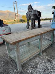 παλιά νησίδα κουζίνας, ξύλινη, working bench , πάγκος εργασίας παλιό ξύλινο έπιπλο, industrial design, vintage , retro, classic