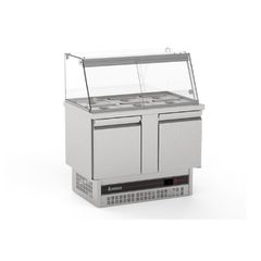 ΨΥΓΕΙΟ ΒΙΤΡΙΝΑ ΣΑΛΑΤΩΝ ΜΕ ΣΥΣΤΗΜΑ ΚΛΕΙΣΤΟΥ ΤΥΠΟΥ ΤΕΤΡΑΓΩΝΙΣΜΕΝΗΣ ΒΙΤΡΙΝΑΣ   ΚΑΙ ΜΗΧΑΝΗΜΑ ΒΑΣΗΣ INOMAK