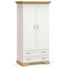 Ντουλάπα Jaden pakoworld δίφυλλη golden oak-λευκό antique 101x62x197,5εκ