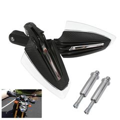 Προστατευτικές Χούφτες Carbon Με LED Φλας Για Ducati Honda Yamaha KTM Universal