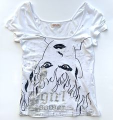 REPLAY Top Κοντομάνικο Μπλουζάκι ‘Girl Power’- Size S