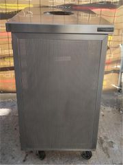 Ερμάριο Ανοξείδωτο Τροχήλατο Με Τρύπα 51x75x89Cm & Κάδο  Φ36x63Cm - Μεταχειρισμένο.