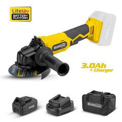 BORMANN BCD2630 Γωνιακός Τροχός 20V,Li-Ion,Φ125mm,8500rpm,1X 3Ah,Τσάντα