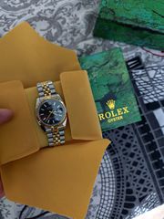 Rolex date just 2 tone black dial-thumb-17