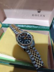 Rolex date just 2 tone black dial-thumb-13