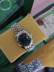 Rolex date just 2 tone black dial-thumb-19