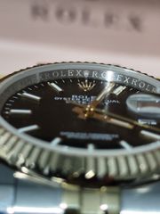 Rolex date just 2 tone black dial-thumb-14