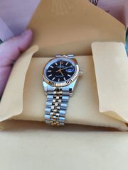 Rolex date just 2 tone black dial-thumb-12