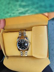 Rolex date just 2 tone black dial-thumb-15