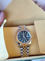 Rolex date just 2 tone black dial-thumb-25