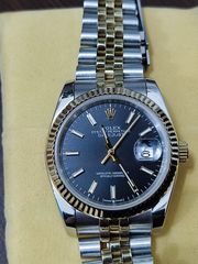 Rolex date just 2 tone black dial
