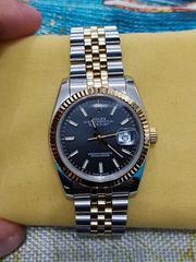 Rolex date just 2 tone black dial-thumb-26