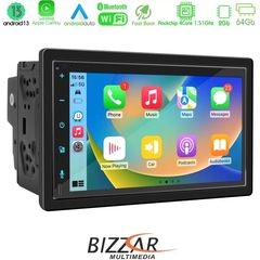 Bizzar 2DIN Deck 4core Android13 4+32GB Navigation Multimedia Deckless 6.9" με Carplay/AndroidAuto