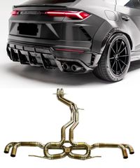 Lamborghini Urus Titanium Gold Cat Back Exhaust System