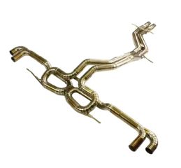 Lamborghini Urus Titanium Gold Cat Back Exhaust System-thumb-3