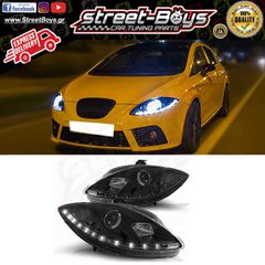 ΜΠΡΟΣΤΑ ΦΑΝΑΡΙΑ ΜΑΥΡΑ DAYLIGHT SEAT LEON 1P & ALTEA & TOLEDO (2005-2012) | Street Boys - Car Tuning Shop |